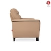 Davos 3 Seater Leatherette Sole in Mushroom Beige Colour