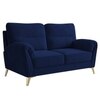 Osbert Velvet 2 Seater Sofa in Navy blue Color