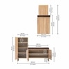 Trudo Modular Shoe Cabinet Combo with 12 Pair Seat Cabinet & 10 Pair Cabinet – Spacious Modular Shoe Organizer