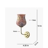 Devansh Metal Electric Wall Light in Gold Colour with Multicolor Shade Count of 1 Light
