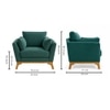 Lorentz Boucle Fabric Lounge Chair in Green Colour