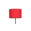 Deven Red Cotton Shade Floor Lamp