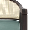 Hayworth Lounge Chair in American Walnut Finish and Dusty Turquoise Velvet Colour