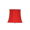 Dilan Red Fabric Floor Lamp with Black Iron Base