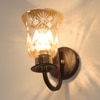 Eliante Modern Wall Lights Mild Steel, Glass & Glass Material Brown,Gold & Golden Finish
