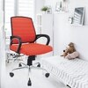 Smart Ergonomic Chair With Breathable Orange Mesh Fabric