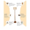 Devansh Wooden Foor Lamp