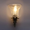 Devansh Metal Electric Wall Light in Antique gold Colour with Transparent Shade Count of 1 Light
