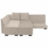 Melo 3 Seater Left Sectional Velvet Sofa Cum Bed in Cream colour