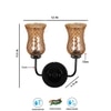 Devansh Metal Electric Wall Light in black Colour with Lavender Shade Count of 2 Lights