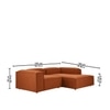 Elegantedge Wood Left Aligned 2-Seater With Upholstery Non Storage Sofa In Brown Colour