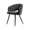 Iron Fabric Dining Chair in Grey Colour