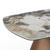 Aeris Oval Metal Coffee Table in Saturn Spanish Ceramic Finish
