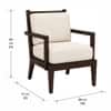 Rene High Back Accent Chair in Walnut Finish