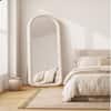 The Artment Unbreakable Beige Arch Puff Floor Mirror (160 x 60) cm