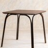 Arco Stainless Steel Square Outdoor Dining Table in Brown Colour
