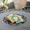 Ireka Home Blue Wave Wood and Resin Coaster Set – Set of 4
