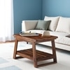 Alison Sheesham Wood Accent Rectangle Coffee Table In Natural Teak Finish