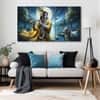 The Castle Decor Krishna Ji Wall Painting Wooden Framed 27x48 Inch (Style 34)