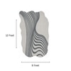 Handmade Wool Silk Shaped Rug Modern Wave Grey 9 x 12 Feet Carpet