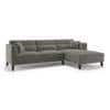 Lewis Sectional Sofa (Colour : Ash Grey Velvet, Cushion : Soft, Seater : Right Aligned 3 Seater + Right Aligned Chaise)