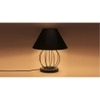 Glades Black Fabric Shade Table Lamp with Black Iron Base