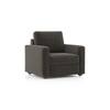 Apollo Compact 1 Seater Fabric Sofa in Smoke Colour