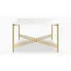 Grazia Square Metal Coffee Table In Brass Finish