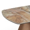 Aeris Oval Metal Coffee Table in Jupiter Spanish Ceramic Finish