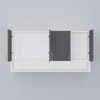 4 Doors Modular Wall Mounted Kitchen Cabinet With Organizer Shelf In Slate Grey Finish