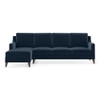 Abbey Sectional Sofa (Colour : Sea Port Blue Velvet, Cushion : Hard, Seater : Left Aligned 3 Seater + Left Aligned Chaise)