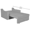 Step Pull Out Sofa cum Bed in Grey Colour
