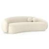 Mia 3 Seater Fabric Sofa In Angora White