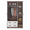 Miller 3 Door 2 Drawers Wardrobe With Mirror and Lock in Two Tone Finish