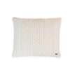 Kennedy Ivory Cotton Knitted Decorative Cushion Cover 16 x 16 Inches