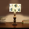 Devansh Multicolor Cotton Table Lamp With Wood Natural Base (7X17.5 Inches)-15