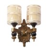 Eliante Modern Wall Lights Mild Steel & Glass Material Antique & Champaign Finish