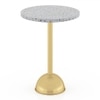 Leon Metal Side Table in Brass Finish