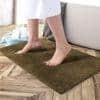 Aniyah Brown Solid Natural Fiber 30x18 inches Anti-Skid Bath Mat