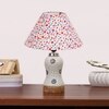 Devansh Conical Multi Cotton Shade Lamp With Wood & Mosaic Glass Base For Decoration/Office/Home/Gifting/Study For Decoration/Office/Home/Gifting/Study -(10X10X14.5) Inches -A