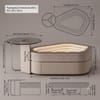The Lumina Terraced LED Coffee Table with Smoked Glass Accent
