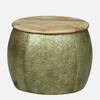 Mughal Art Metal Coffee Table in Gold Finish