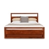 Turner Solid Wood Queen  Size Bed With Box Storage (Dark Oak Finish)