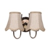 Devansh Dual Steel Metal  Wallmounted Lamp With Beige Jute  Shade