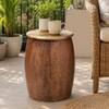 Rajwada Metal Side Table in Gold Finish