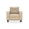 Apollo Neo 1 Seater Fabric Sofa in Pearl White Colour (Back Height : Regular, Cushion Type : Soft)
