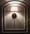 Woody Metal Shine Brass Finish Wall Light
