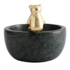 Marble Nut candy  Bowl Brass Teddy embedded