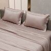 Stoa Paris Satin Bedsheet King Size with 2 Pillow Covers heet King Night Champagne
