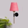 Devansh Metal Electric Wall Light in Black Colour with Pink Shade Count of 1 Light